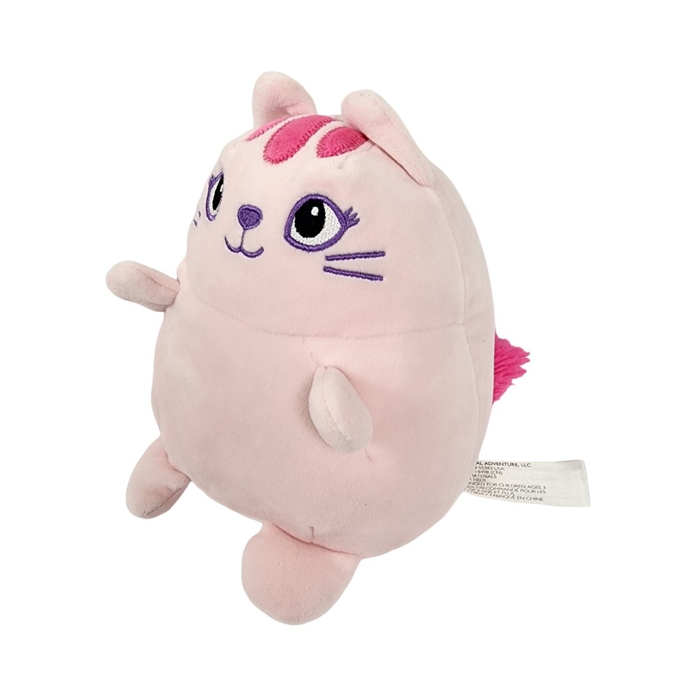 Animal Adventure Pink Cat Plush Squishy‎ Mochi Stuffed Animal Purple Details 7in